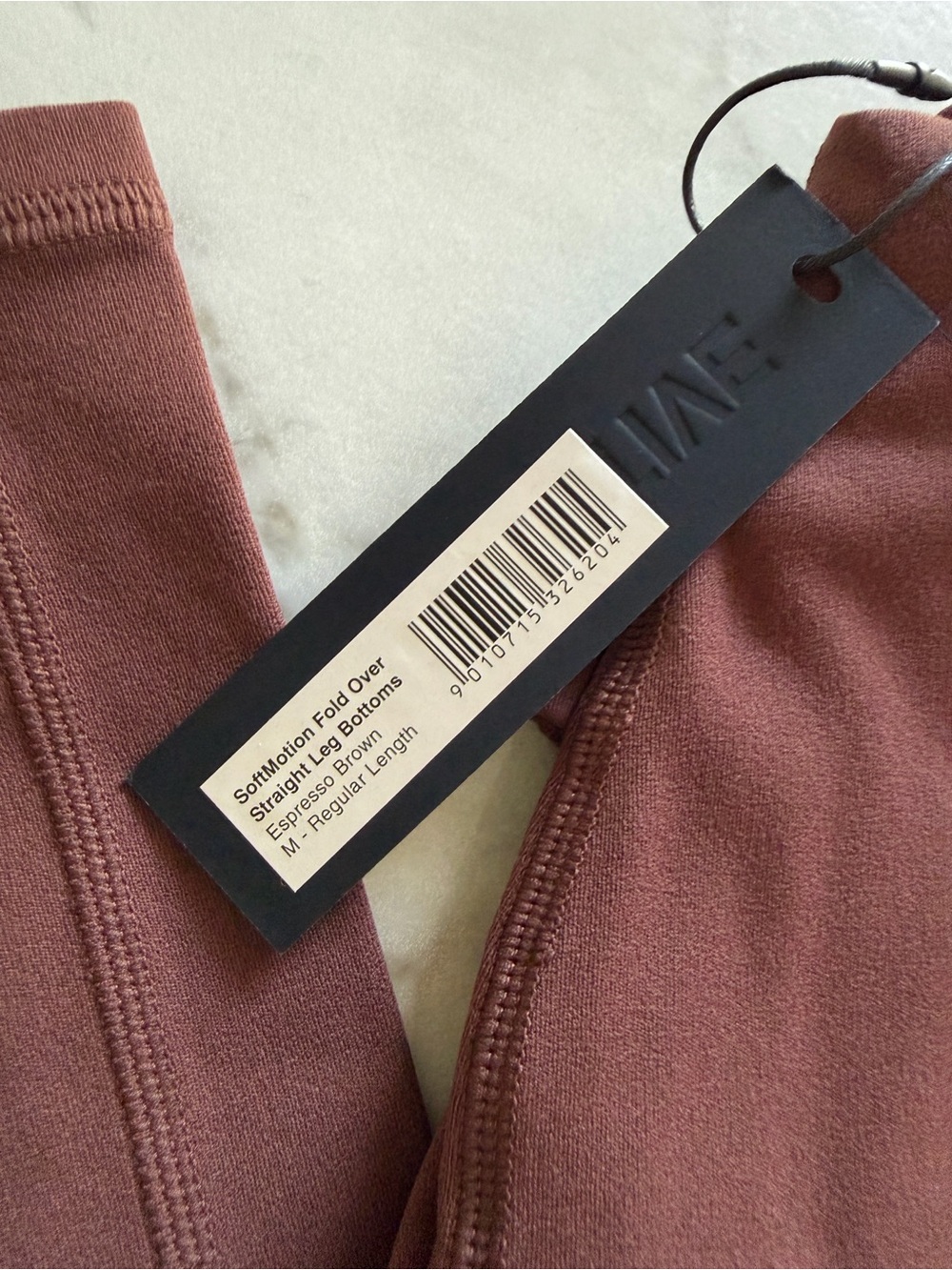 Oner Active SOFT MOTION FOLD OVER STRAIGHT LEG PANTS Espresso Brown M Regular - Picture 8 of 8